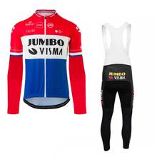 2020 spring Thin Team jumbo visma long sleeve cycling jersey mens breathable bike cloth MTB Ropa Ciclismo Bicycle maillot 2024 - buy cheap
