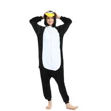 New Adults Animal Pajamas Cartoon Sleepwear Penguin Pajamas Sets Anime Kigurumi Women Men Warm Flannel Hooded 2024 - buy cheap