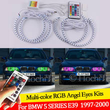 For BMW 5 SERIES E39 525i 528i 530i 540i 1997 1998 1999 2000 16 colors RGB Angel Eyes LED Halo Rings RF Wireless Control DRL 2024 - buy cheap