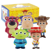 Figuras de Toy Story Q, Woody, Buzz Lightyear, Jessie, Alien Bear, modelo de PVC, 5 unids/lote, 8-10cm 2024 - compra barato