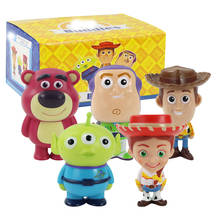 5pcs/lot 8-10cm Toy Story Q Version Figure Doll Woody Buzz Lightyear Jessie Alien Bear PVC Model Mini Toys 2024 - buy cheap