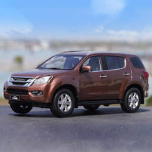 Modelo de simulación de vehículo todoterreno Isuzu MU-X a escala 1:18, coche de aleación fundido a presión, juguete coleccionable para adultos, exhibición de recuerdo, regalo 2024 - compra barato