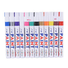 12 colors Waterproof Car Tyre Tire Tread CD Metal Permanent Paint Marker Graffti Oily Marker Pen Stationery 2024 - buy cheap