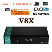 Decodificador de satélite gtmedia v8x, com garantia, full hd, h.265, wi-fi, sem aplicativo 2024 - compre barato