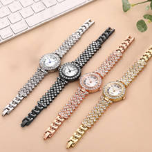 Relógio de quartzo para mulheres, relógio de pulso de liga de cristal romano para mulheres moda coreana 2024 - compre barato