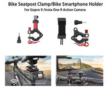 Alloy Bike Mount Clamp Action Camera Holder Bicycle Mobile Phone Navigation Bracket For GoPro 9/Insta360 One R Action Camera 2024 - buy cheap