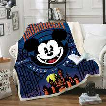 Halloween Cartoon Minnie Mickey Mouse Soft Throw Blanket Sherpa Backing Kids Girls Boys Christmas Gift 150X200CM on Bed Sofa 2024 - buy cheap