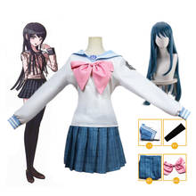 Anime danganronpa maizono sayaka jk escola uniforme vestido marinheiro terno peruca festa de halloween cosplay traje para meninas femininas 2024 - compre barato