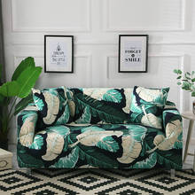 Funda de sofá elástica de LICRA con estampado de hojas de plátano, protector seccional, todo incluido, funda de sofá, 1 Uds. 2024 - compra barato