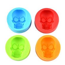 Moldes de silicona con diseño de calavera de Halloween, herramientas de decoración de pasteles, Fondant, Chocolate, accesorios de cocina, herramientas para hornear pasteles, FM522 2024 - compra barato