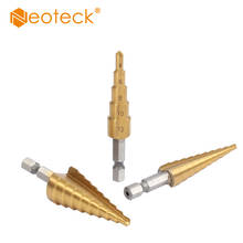 Neoteck 3pcs HSS Steel Step Cone Drill Titanium Bit Set Hole Cutter 3/12&4/12/20 tools HSS steel Drill Bit 3-12mm/4-12mm/4-20mm 2024 - buy cheap
