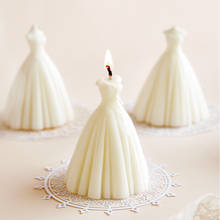 Arte 3D vestido de novia mujer cuerpo vela moldes de silicona pastel jabón de Chocolate DIY aromaterapia decoración del hogar herramientas artesanales 2024 - compra barato