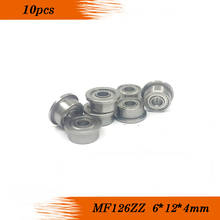 10 pces mf126zz 6x12x4mm ABEC-1 flangeado 6*12*4 rolamentos miniatura rolamento radial mf126 eixo radial 2024 - compre barato