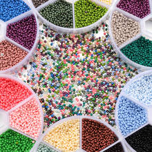 4800pcs 2mm Glass Seed Beads Box Set Charm Crystal Spacer Glass Beads For Jewelry Making Bracelets DIY Handmade Accessories Kit 2024 - buy cheap