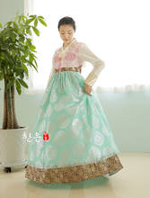 Ханбок платье Прекрасный ханбок корейская мода одежда Корея импортированная ткань Улучшенная ханбок сцена 2024 - купить недорого