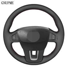 Cubierta de cuero artificial para volante de coche, accesorio negro para Renault Laguna 2008-2015 Latitude 2010-2015, Renault Samsung SM5 2009-2018 2024 - compra barato