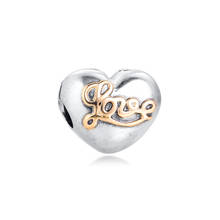 CKK Fits Pandora Charm Bracelet 925 Sterling Silver Heart of Love Clip Charms Beads for Jewelry Making Berloque 2024 - buy cheap