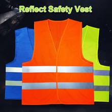 Reflective Vest for Cycling Night Safety High Visibility Security Construction Traffic Mesh Breathable Waistcoat for Men Women 2024 - buy cheap