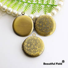 2pcs 27x30mm Photo Loclet Box Setting Brush Bronze Color Plated Round Cameo Base Blank Tray Flowers 2024 - buy cheap