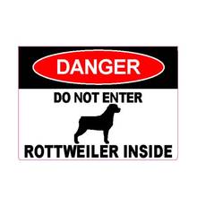 Interesting Car Sticker DANGER DO NOT ENTER ROTTWEILER INSIDE Dog Caution Warning Car Styling PVC 13cm X 9cm Vinyl Accessories 2024 - buy cheap