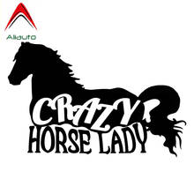 Aliauto Cover Scratch Car Sticker Crazy Horse Lady Fashion Animal Vinyl Accessories PVC Decal for Octavia Skoda Fabia,13cm*9cm 2024 - buy cheap