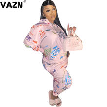 VAZN-chándal informal de gama alta para mujer, conjunto de 2 piezas formado por Sudadera con capucha y pantalones largos de manga larga, 2020 2024 - compra barato