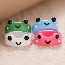 New Cartoon Frog Rings for Men Fashion Cute Frog Resin Women's Ring Acrylic Animal Band Jewelry Couple Rings 2024 - buy cheap