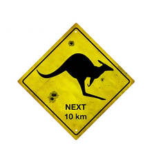 13cm X 13cm Hot Sell Personality Car Sticker Kangaroo Souvenir Road Sign Accessories Decal Car Window Vinyl Waterproof PVC 2024 - buy cheap