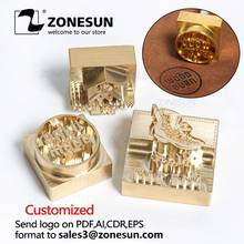 ZONESUN-Molde de latón personalizado para máquina, placa de molde de estampado de cobre PU, madera y cuero, sello de lámina caliente con logotipo 2024 - compra barato