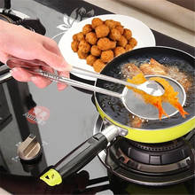 Multi-functional Filter Spoon With Clip Food Kitchen Oil-Frying BBQ Filter stainless steel clamp strainer set Kitchen tools 2024 - buy cheap