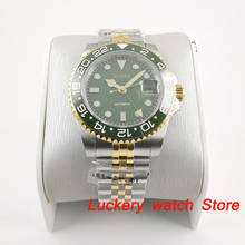 bliger 40mm GMT men's watch green dial luminous saphire glass ceramics Bezel Automatic Mechanical watch - BA213 2024 - buy cheap