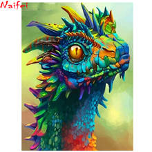 5D DIY Diamond Painting Full Square/Round Drill Color Dragon Embroidery Cross Stitch Rhinestone Mosaic Home Decor Art, 2024 - buy cheap