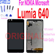 ORIGINAL 5,0 "Pantalla LCD para NOKIA Microsoft Lumia 640 RM-1075 RM-1077 MONTAJE DE digitalizador con pantalla táctil de reemplazo con marco 2024 - compra barato