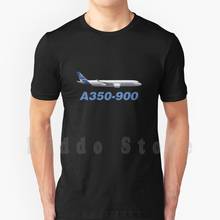 Airbus a350-900 t camisa diy tamanho grande 100% algodão aviação piloto avião avião voar voar avião avgeek boeing airbus aeroporto 2024 - compre barato