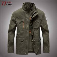 Chaquetas militares de algodón para hombre, abrigo de piloto con múltiples bolsillos, de alta calidad 2024 - compra barato