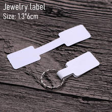 500 pçs preço em branco tamanho tag etiquetas de jóias etiqueta de papel pendurar tags para brinco anel colar pulseira 13x60mm 2024 - compre barato