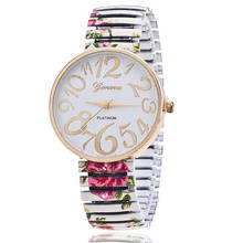 Women Flower Pattern Spring Band Watch Ladies Fashion Quartz Arabic Numbers Wristwatches Female Clock Relogio Feminino 2024 - buy cheap
