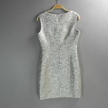 Женское подиумное Сексуальное мини облегающее платье, приталенное, без рукавов, элегантное, для девушек, высокое качество, твид, для вечеринки, сарафан, саржевое платье на бретелях 2024 - купить недорого