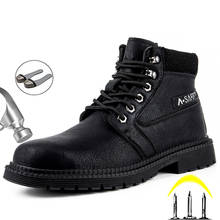 Botas de seguridad de alta calidad para hombre, zapatos de trabajo con punta de acero, antiperforación, calzado de trabajo masculino, invierno, 2020 2024 - compra barato