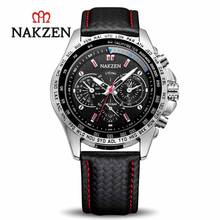 NAKZEN Sport Watch Men Quartz Wristwatch Life Waterproof Montre Homme Fashion Luxury Leather Clock Gifts For Men Relojes Hombre 2024 - buy cheap