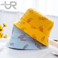 Gorros de cubo con estampado de zanahoria y dibujos animados para niños, 100% de algodón suave para bebés, gorros bonitos para niñas y niños, gorros informales Multicolor, novedad 2024 - compra barato