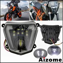 Farol dianteiro para motocicleta, lâmpada com seta e luz de led para esportes duplos enduro, 81-19 690r 2012 2024 - compre barato