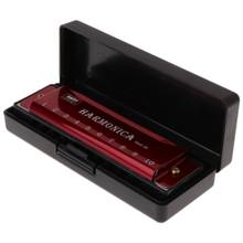 10 Holes Key of C Blues Harmonica Musical Instrument Educational Toy with Case 2024 - buy cheap