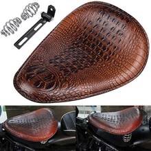 Motocicleta solo assento molas suporte de montagem kit para sportster xl 883 1200 bobber chopper personalizado marrom-crocodilo 2024 - compre barato