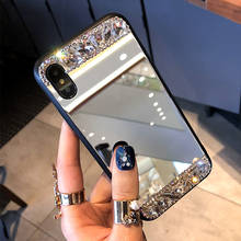 Блестящий зеркальный чехол для телефона iPhone 12 Mini 11 Pro Max XR XS MAX X 8 7 6 6S Plus SE 2020, чехол Bling Dimaond, чехол для iPhone 11 2024 - купить недорого
