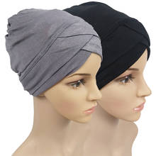 Full Cover Inner Hijab Caps Muslim Turban Cap For Women Islamic Underscarf Bonnet Solid Cotton Neck Head Under Scarf Hat 2024 - buy cheap