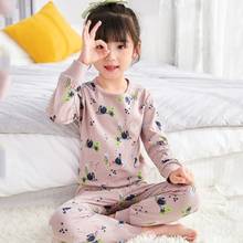 Winter Boys Girls Pajamas Sleepwear Pyjamas Kids Cotton Cartoon Nightwear Pijamas Baby Clothes Top+Pant 2Pcs Sleep Suits 2024 - buy cheap