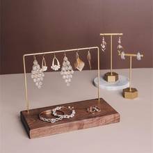 Black Walnut Jewelry Rack Ring And Earring Nails Organizer Earrings Hanging Bracket Eardrop Holder Earring Shelf Table Display 2024 - buy cheap