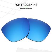 Mryok lentes de substituição para óculos de sol, lentes com lentes polarizadas antiarranhões para óculos de sol oakley frogskins azul para gelo 2024 - compre barato