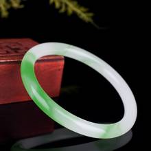 Genuine Natural Green White Jade Bangle Bracelet Carved Fashion Charm Jadeite Jewelry Accessories Amulet for Men Women Luck Gift 2024 - buy cheap